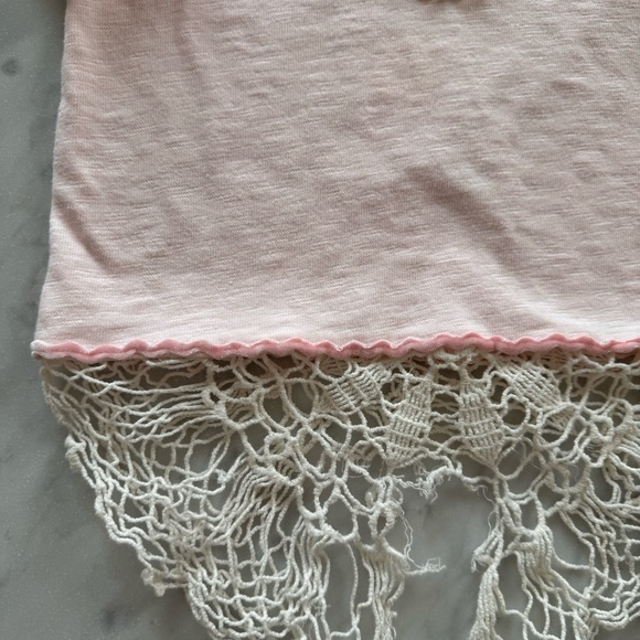 Babycake Vintage Blush Pink Long Sleeve 5T Doily Appliqué - Picture 7 of 10